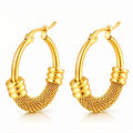 Gold Rope Hoops
