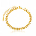 Feathered Gold Bracelet