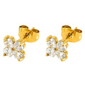 Gold Flower Stud Earrings