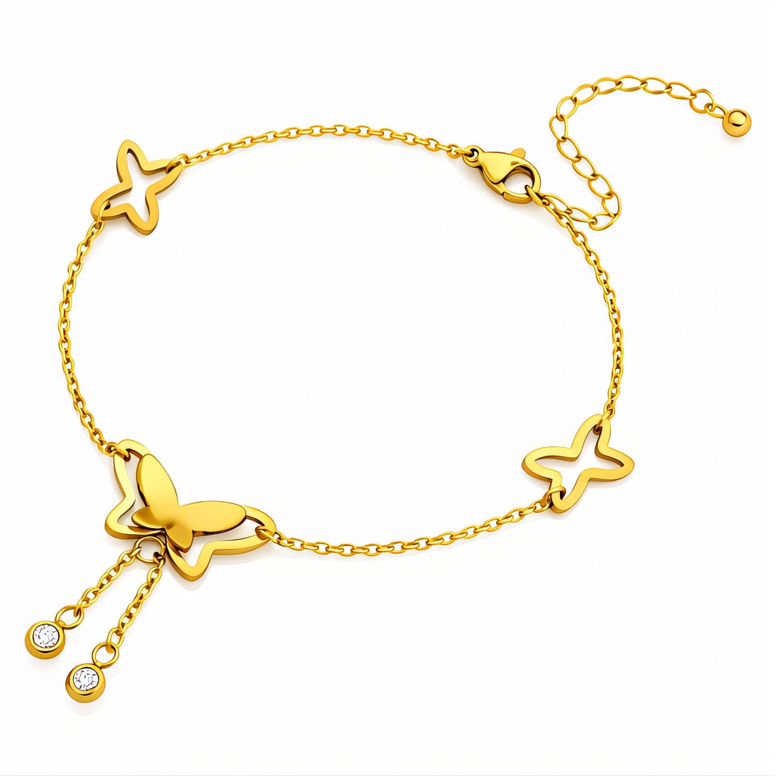Gold Butterfly Anklet